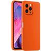 HULLIN Custodia per Telefono in Silicone Colorato, Adatta per Smartphone, Compatible with iPhone 15 Pro (6.1) - Arancia
