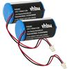 vhbw 2x batteria sostituisce Visonic 0-9912-K, ER34615M, ER34615M/W200, 88030498 per sistema d'allarme (14500mAh, 3,6V, Li-SOCl2)