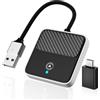 Elinsong Adattatore Carplay Wireless, Conversione da Cablato a Wireless con USB/Type-C, Plug & Play, Chiavetta Carplay Auto per iPhone 6+, iOS 10+, per Auto dal 2017, Connessione Stabile (Solo per iOS)