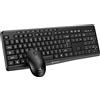 Triadyn LUNA Kit da ufficio wireless - Tastiera QWERTY a membrana YMIR con 9 tasti multimediali + mouse ottico NARVI 1600 DPI da 2,4 GHz, pulsanti aggiuntivi, nero