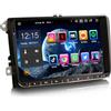 Erisin 8-Core 4GB+64GB Android 13 Autoradio Bluetooth GPS Navigatore per VW Polo 6R Crafter Amarok Caddy Transporter T6 Skoda Yeti 9 pollici Schermo tattile CarPlay Android Auto DAB+ WiFi DSP USB OPS