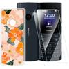ESACMOT Custodia TPU Stampata + 2 Pellicole in Vetro Temperato Compatibili con Nokia 110 4G 2023, Cover Artistica Slim Antigraffio Antishock, Protezione Totale