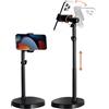 AOOSU Porta Telefono, Supporto Telefono da Scrivania, Supporto per Riprese Dall'alto per Registrazione Video, Porta Cellulare da Tavolo, Compatibile con iPhone, Android, Samsung