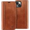 OCASE Custodia iPhone 15 Con Portatessere Interno TPU Antiurto Portafoglio [RFID Blocking] - Cover Di Pelle Flip Per 6,1 Pollici (Serie Retro, Marrone)