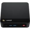 Beelink Mini PC gaming SER5 MAX, Ryzen 7 7735HS, 24GB LPDDR5, SSD 1TB, mini computer desktop supporto per tre schermi 4K, mini computer per ufficio, LAN 2,5 G, Wi-Fi 6, BT 5.4, HDMI + DP+Type-C