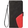 SEAHAI Cover per Honor Magic 6 PRO, Ultra Sottile Custodia Premium PU Pelle Portafoglio Kickstand Slot per Schede Antiurto Flip Cover Libro, Nero