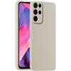 HULLIN Custodia per Telefono in Silicone Colorato, Adatta per Samsung Galaxy S22 Ultra (6.8) - Bianco antico