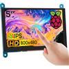 Hosyond LAFVIN 5 pollici IPS LCD Touch Screen Display Panel 800 × 480 schermo capacitivo HDMI Monitor per Raspberry Pi, BB nero, Windows 10 8 7