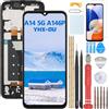 YHX-OU 6.6'' Nero+Telaio Schermo per Samsung Galaxy A14 5G SM-A146P SM-A146U LCD Display Touch Screen Digitizer Ricambio Assembly con Utensili Inclusi + Vetro temperato