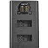QIAO JIN LIN DSTE Caricatore doppio USB con display LCD Compatibile per SPCC1B Batteria e GOPRO MAX Digital Fotocamera