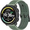 GIOPUEY 22mm Cinturini Compatibile con SUUNTO Vertical 2/Vertical/Race2/Race/Race S/Run, Morbido TPU Cinturino [Design a Colori di Giunzione] - Green
