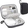 Lacdo Custodia rigida per il trasporto per MacBook Pro Air MagSafe/MagSafe 2 Power Adapter, iPhone12/12 Pro Charger, USB-C Hub, Type-C Hub, Earbuds, USB Cable EVA Antiurto Borsa da viaggio, Nero