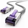 1aTTack.de - 0,5 m - Cavo patch CAT6a Superflex Ethernet Gigabit LAN RJ45 CAT6 A 10000 Mbit s SFTP PIMF 500 MHz compatibile con CAT6 CAT5 - grigio - 1 pezzo