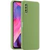 HULLIN Custodia per Telefono in Silicone Colorato, Adatta per Samsung Galaxy A70 (6.7) - Verde Matcha