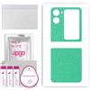 apgo BACK SKIN Film Pellicola protettiva Protezione Posteriore per Oppo Find N2 Flip, skin sticker film foil vinyl Menta Pastello opaco