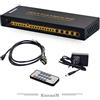 Kanaan UHD Matrix 4x2 Splitter Switcher Full HD, UHD, 4K, 4K*2K| ARC | Telecomando | output aggiuntivo per l'audio, SPDIF e jack da 3,5mm, stereo, Dolby 5.1 Surround | compatibile MHL e cavi HDMI 1.4