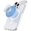 PopSockets: PopGrip Round per Magsafe - Anello Adattatore per MagSafe Incluso - Supporto e Impugnatura per Telefoni Cellulari e Custodia con un Top Intercambiabile - Opalescent Blue