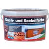 Baufan pittura tetti e zoccolature rosso mattone 5 l | resistente allo sfregamento | resistente agli agenti atmosferici | traspirante | diluibile con acqua | per interni ed esterni