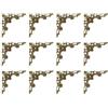 QUARKZMAN 60Pcs Angolari Vintage Piatti, 1.6 x 1.6 Protettori Metallici Per Angoli Scrivania Libri Rivestimento Decorativo Bordi Cavi Per Mobili Scatole Gioielli Scatole, Bronzo