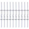 DTGN 5mm x 13mm (DxL) Ciechi Rivetti - 60pz - Buoni per Macchinari Giunzione - Alluminio Cupola Aperto Terminale Rivetto