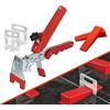 HEQUN Kit Sistema di Livellamento per Piastrelle,400Pz Clip Distanziatori da 2mm, 100Pz Cunei Riutilizzabili, 1 pinza in Plastica per Piastrelle,per Piastrelle, Pavimenti (2 mm)