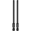 QUARKZMAN 2Pz Punte Cacciavite Piatta Esagonale H4.0 (4mm) con Punta Magnetiche Gambo Esagonale 1/4 Lunga 100mm (4) Inserti per Avvitatore Metrico Acciaio S2 Chiave Bussola, Nero