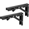 anchak 2 Pezzi Staffa Pieghevole 250mm, Mensola Pieghevole Supporto Tavolo Staffe Ferro Nero per Casa Cucina Ufficio Tavolo Parete Risparmio di Spazio