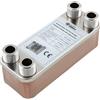 alex-depot Scambiatore di calore a piastre in acciaio inox B3-12-20 con attacco da 4 x 3/4 pollici, 45 kW, riscaldamento solare (PWT)