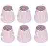 Kukyller Paralumi per lampadari, 6 pezzi moderni clip su paralume in tessuto botte di tela da imballaggio rosa piccolo paralume per lampada da parete droplight per tavolo da soffitto a