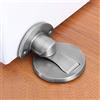 KOLAKO Fermaporta magnetico, invisibile, nichel satinato spazzolato, in metallo da pavimento con adesivo 3M, in acciaio inossidabile Heavy Duty argento