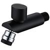 FIDEMM Rubinetto for lavabo moderno Solo acqua fredda Rubinetto for bagno in argento nero Rubinetto for bagno a parete Rubinetto for lavabo da bagno Hotal Rubinetto for lavabo in ottone (Color : Type 3 Blac