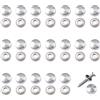 INCREWAY 40 PCS Copriviti M4 in Acciaio Inossidabile, Argento Spazzolato Copriviti Decorativi, Cappucci Plastidome a Scatto per Mobili, Armadi, Specchi (Viti Non Incluse)