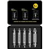 Daoxue HSS 4341 - Set di estrattori per viti danneggiate, 5 pezzi, M3-M18, estrattore a sinistra per viti danneggiate, con codolo esagonale, grigio