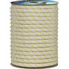 Corderie Italiane 006001904 Doppia treccia scotta poliestere alta tenacità, bianca con spia gialla, 6 mm - 30 m