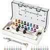 Generico Kit di chiavi di precisione universale a coppia con tagliviti a spine regolabili a coppia, 16 pezzi, 10-70 Newton cm, pezzi di riparazione fissi/smontabili/Implantazione