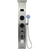 LANTUS Colonna Doccia Idromassaggio in Acciaio Inox 5 Funzioni Pannello Doccia Set e di Temperaturaper Bagno,Soffione Fisso, Massaggi, Doccetta e Bocca Vasca,6,5 * 20 * 123,5 cm - schermo LCD
