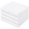 Homaxy Strofinacci da cucina in 100% cotone, ultra morbidi, assorbenti, ad asciugatura rapida, 33 x 71 cm, confezione da 4, colore bianco