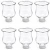 4E's Novelty Bicchieri votivi in vetro trasparente con piolo, confezione da 6 pezzi, a tulipano, per candelabri, parti di ricambio in vetro per candelabri, lampade a olio in vetro Shabbat, 4E's Novelty (8,3 cm di