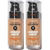 Revlon ColorStay, Fondotinta per Pelle Mista e Grassa, con Protezione Solare SPF 15, Formula Duratura, Oil Free (30ml), 220 Natural Beige (Confezione da 2)