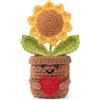 Aruigu Bambola all'Uncinetto Girasole Positivo Fatta a Mano - "Nessuna Parola... Solo Abbracci" - regali all'uncinetto, Regalo di Comfort, Regalo di Incoraggiamento, Regalo per Pensare a Te