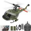 Meiurlex YUXIANG F07 UH-1D RC elicottero per adulti, 1/34 6 CH senza spazzole a trazione diretta, modello con giroscopio a 6 assi, 3D/6G RC aereo giocattolo (2 batterie)