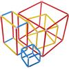 WOONEKY Set di Costruzioni Stem Tubi e Connettori in Plastico, Struttura 3d di Solidi Geometrici per Bambini, Montaggio Staccabile e Guida Inclusa per Uso Didattico e Gioco Educativo