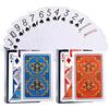 FHRYNA 2 Mazzi di Carte da Poker Professionali in Plastica Impermeabile, Rosso e Blu, per Giochi di Carte (52 Carte + 2 Jolly per Mazzo)
