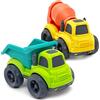 AESTEMON Camion e Macchinine 2-Pacco per Bambini 1-3 Anni, Mezzi da Cantiere Giocattoli e Giochi da Spiaggia - Regalo Maschio
