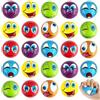 LOEPENLE 24 palline antistress da gioco, 5 cm, divertenti facce di softball, mini palline con faccina sorridente, mini palline antistress in schiuma, vari emoticon, palla antistress, per bambini e adulti