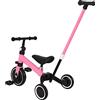 OHMG 4 in 1 Draisienne Bicicletta per bambini a partire da Draisienne Bebe,Giocattolo per bambini per 10-36 mesi, giocattolo con 3 ruote per bicicletta, pedali rimovibili, ragazzi e ragazze,