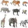 KQDRAVINE Safari Animal Toys - Set di 9 statuette di animali selvatici, mini animali della foresta, giocattoli da fattoria, giocattoli animali, giocattoli per bambini