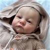 JIEBOTE Bambole Reborn Neonata Realistica Ragazza 45 cm (18 pollici) - Corpo Intero in Silicone, Capelli Dipinti a Mano, Bambole con Outfit in Maglia con Cappuccio per Collezionisti & Bambini da
