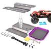 PYFORE Auto RC Strumento di Sollevamento Supporto Da Lavoro Piattaforma di Montaggio Stazione di Riparazione Rotante a 360 Gradi 1/10 1/8 Buggy Crawler Car (silver)