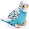 Uni-Toys - Parrocchetto ondulato senza voce (blu) - 12 cm (altezza) - Uccello peluche - peluche